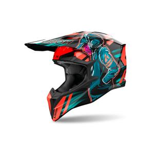 Motokrosová helma Airoh Wraaap Cyber 2024 lesklá oranžová