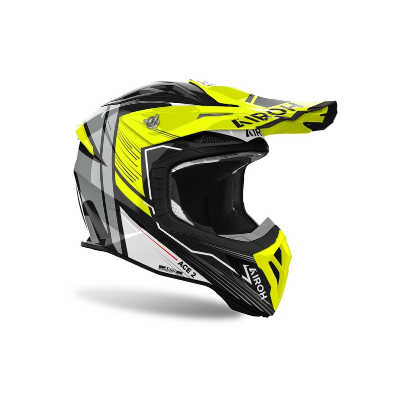 Motokrosová helma Airoh Aviator Ace 2 Engine lesklá žlutá