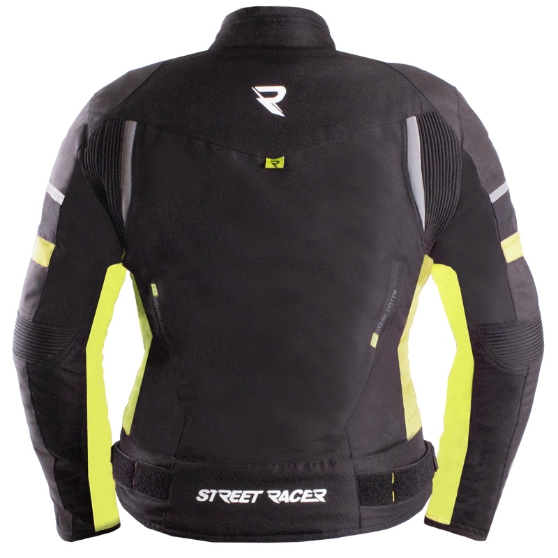 Dámská bunda na motorku Street Racer Betty II Air černo-fluo žlutá