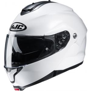Výklopná helma na motorku HJC přilba C91N Solid perleťově bílá