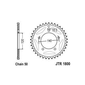 Řetězová rozeta JT JTR 1800-42 42 zubů, 530