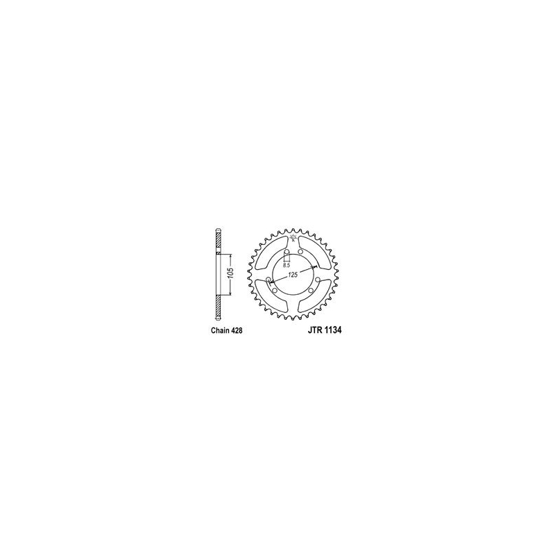 Řetězová rozeta JT 56 zubů, 428
