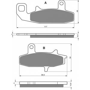 Brzdové destičky GOLDFREN 037 S33 STREET FRONT