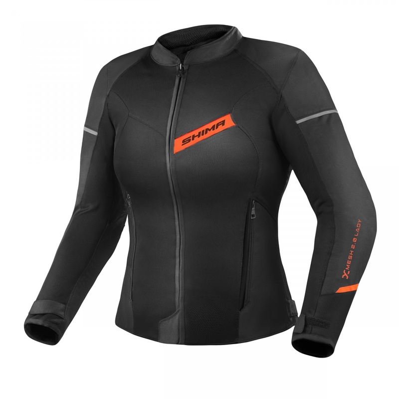 Dámská bunda na motorku Shima X-MESH 2.0 černo-červená