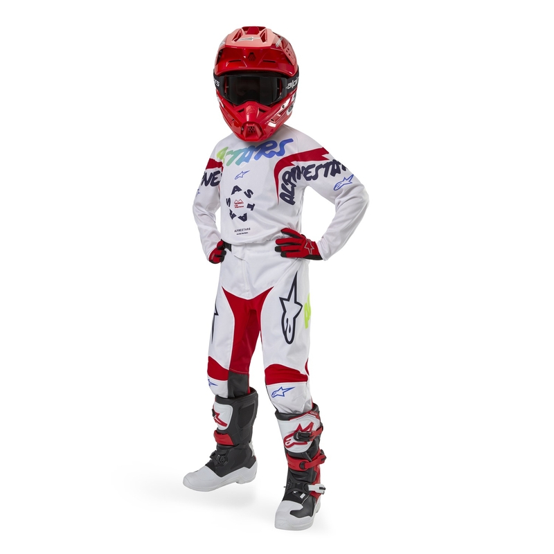 Dětský motokrosový dres Alpinestars Racer Hana 2024 bílo-barevný