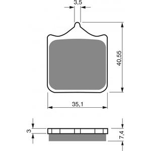 Brzdové destičky GOLDFREN 177 S33 STREET FRONT (1 set = 4 pcs)