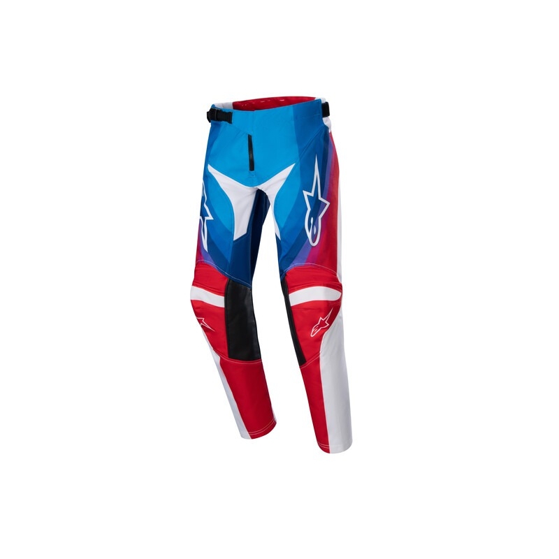 Dětské motokrosové kalhoty Alpinestars Racer Pneuma 2024 bílo-modro-červené