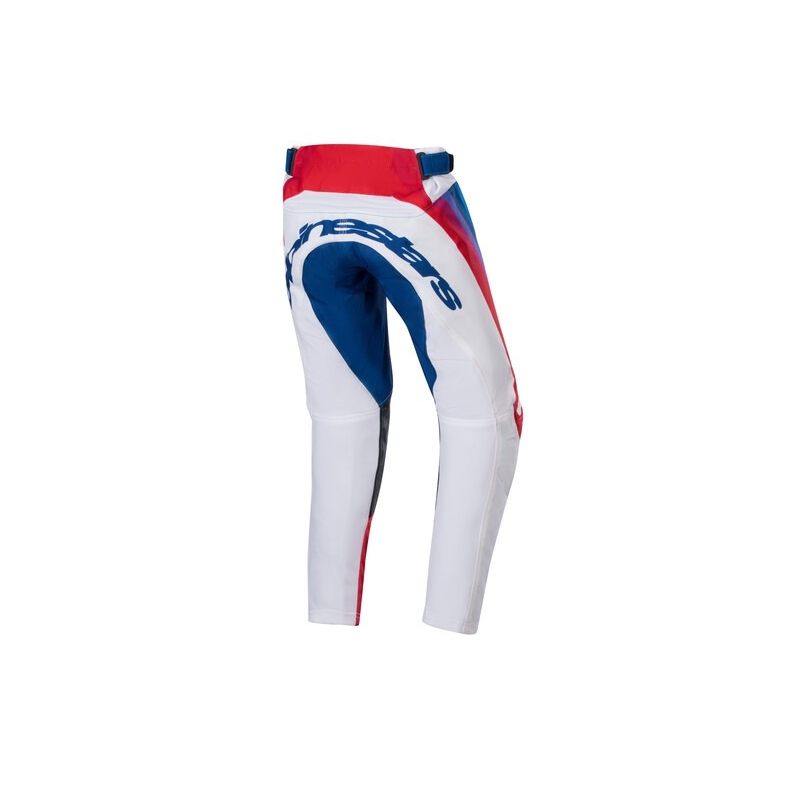 Dětské motokrosové kalhoty Alpinestars Racer Pneuma 2024 bílo-modro-červené