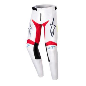 Dětské motokrosové kalhoty Alpinestars Racer Hana 2024 bílo-barevné