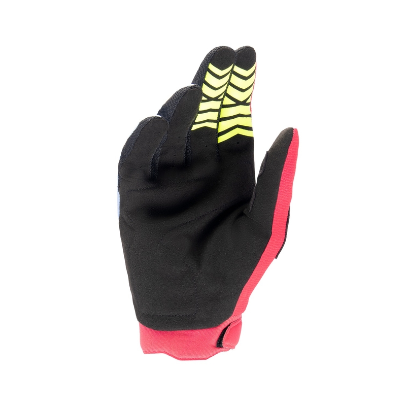 Dětské motokrosové rukavice Alpinestars Full Bore 2024 světle modro-červeno-fluo žluto-černé