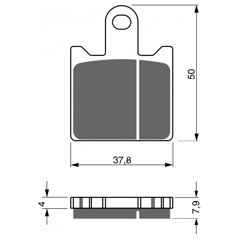 Brzdové destičky GOLDFREN S3 (1 set = 4 pcs)