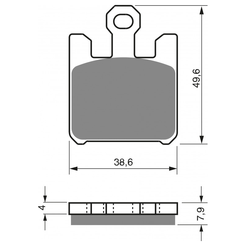 Brzdové destičky GOLDFREN S33 STREET FRONT (1 set = 4 pcs)