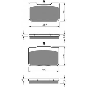 Brzdové destičky GOLDFREN 203 S33 STREET FRONT