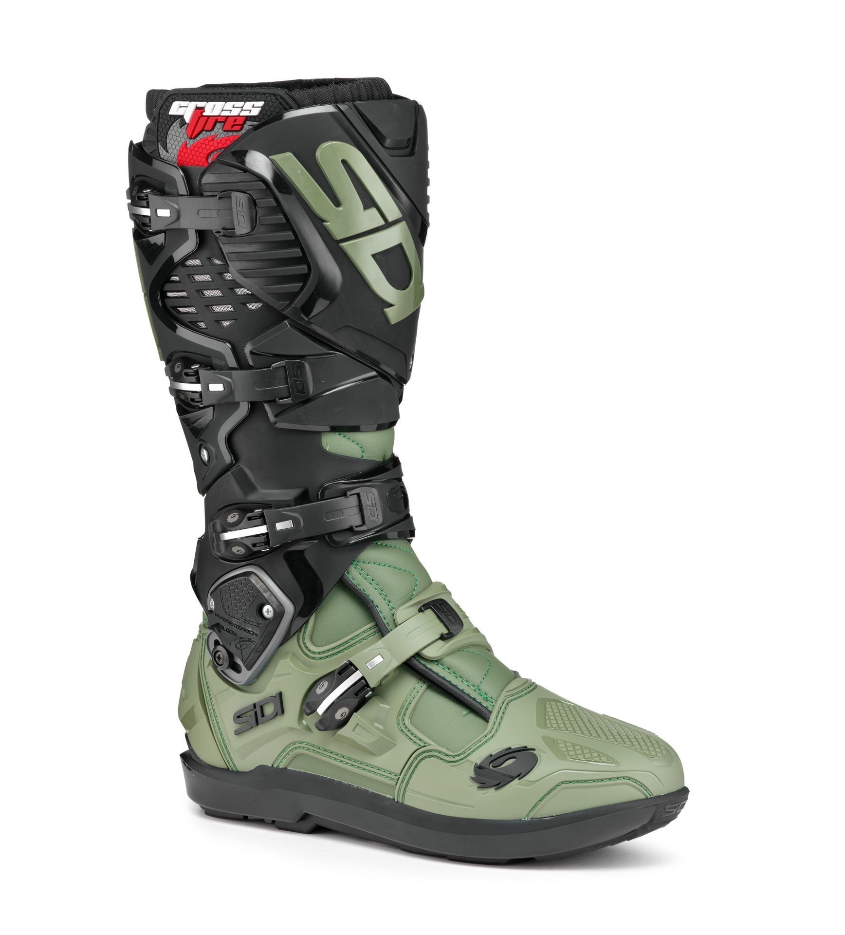 Boty na motorku SIDI CROSSFIRE 3 SRS zeleno-černé Velikost: 41