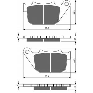 Brzdové destičky GOLDFREN 274 S33 STREET REAR