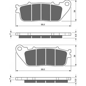 Brzdové destičky GOLDFREN 277 S33 STREET REAR