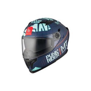 Integrální helma na motorku MT BRAKER SV PUNK RIDER C7 modro-tyrkysová