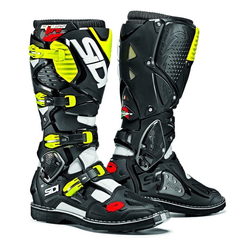Boty na motorku SIDI CROSSFIRE 3 bílo-černo-fluo žluté