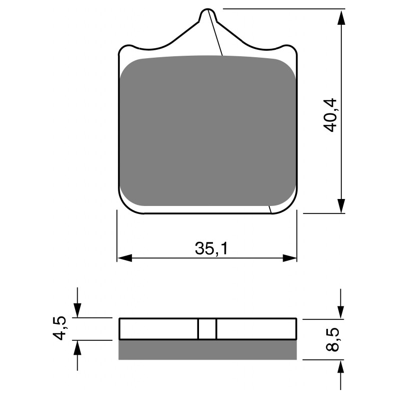 Brzdové destičky GOLDFREN S33 STREET FRONT (1 set = 4 pcs)