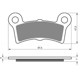 Brzdové destičky GOLDFREN 354 AD (1 set = 4 pcs)