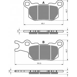 Brzdové destičky GOLDFREN 375 S33 OFF-ROAD REAR