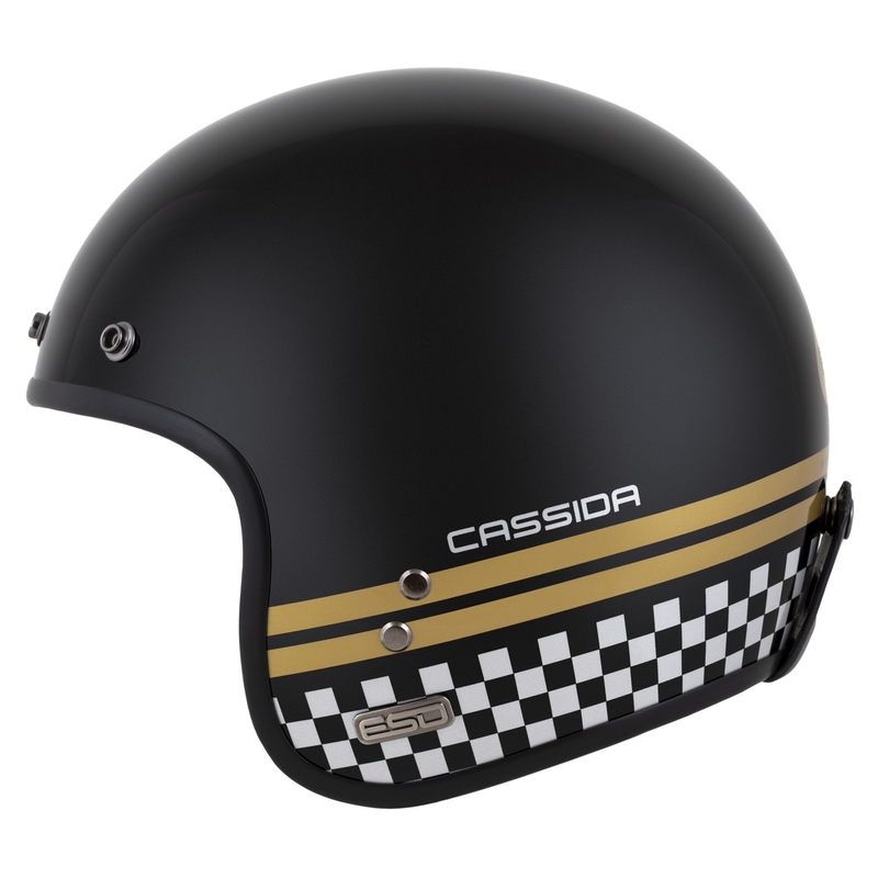 Otevřená helma Cassida Eso Forty Nine černá perleťovo-zlato-šedá