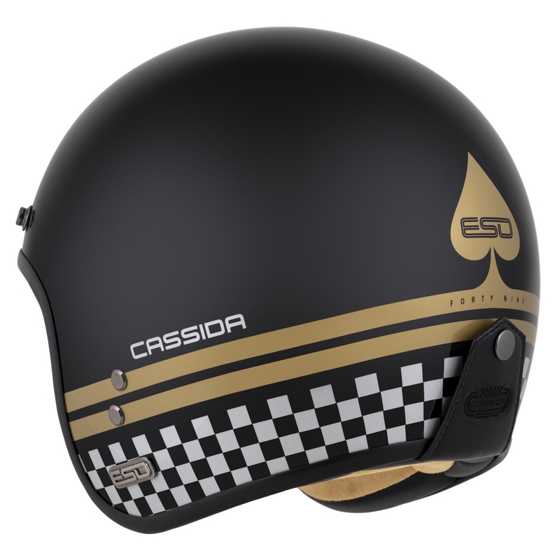 Otevřená helma Cassida Eso Forty Nine černá perleťovo-zlato-šedá