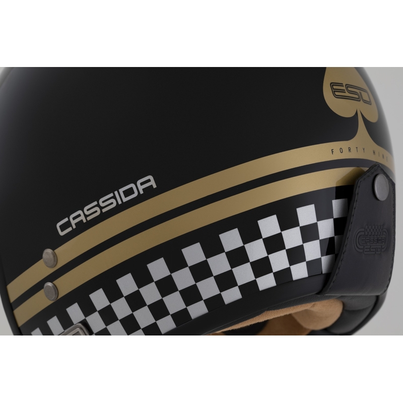Otevřená helma Cassida Eso Forty Nine černá perleťovo-zlato-šedá