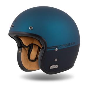Otevřená helma Cassida Eso Super Hooligan 2024 černá matná-metalická modrá