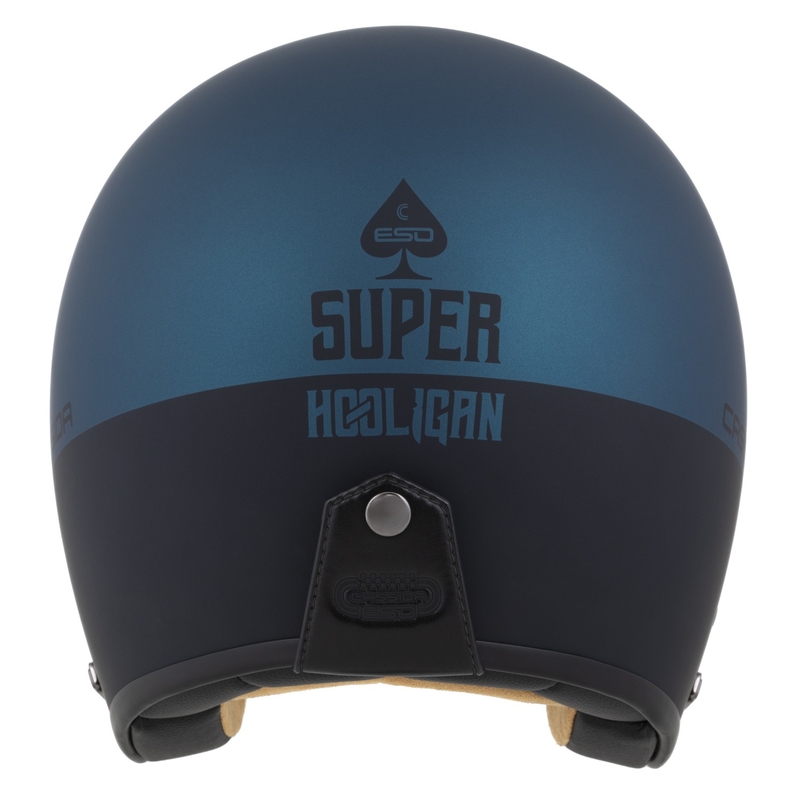 Otevřená helma Cassida Eso Super Hooligan černá matná-metalická modrá