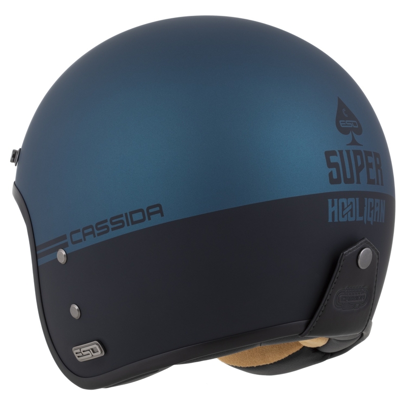 Otevřená helma Cassida Eso Super Hooligan černá matná-metalická modrá