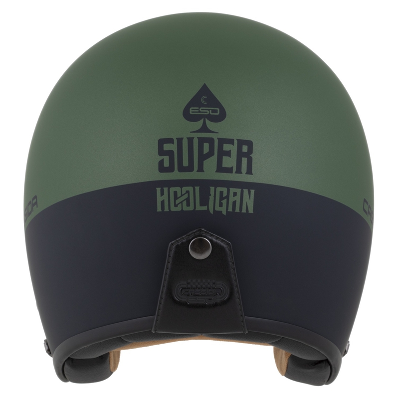 Otevřená helma Cassida Eso Super Hooligan černá matná-metalická zelená