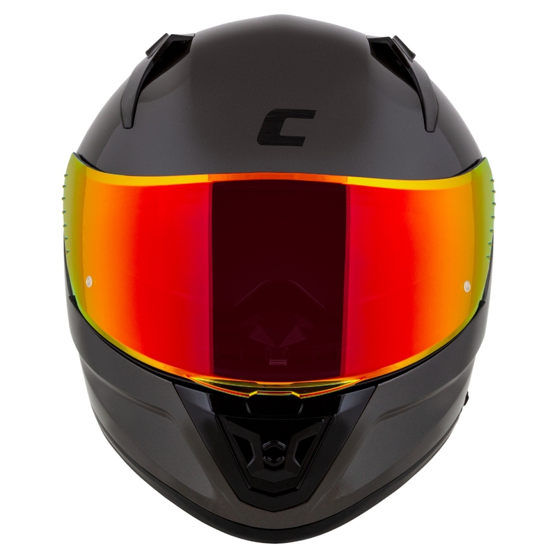 Integrální helma na motorku Cassida Aero Super Mono lesklá černá chrom-černá