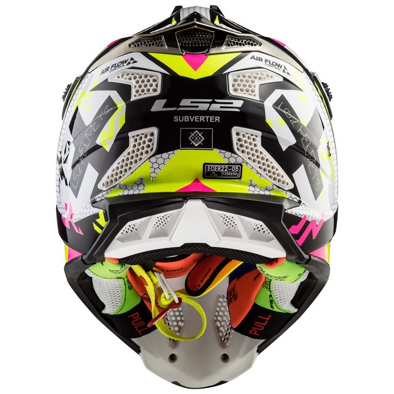 Motokrosová přilba LS2 MX470 Subverter bílo-fluo žluto-růžová výprodej