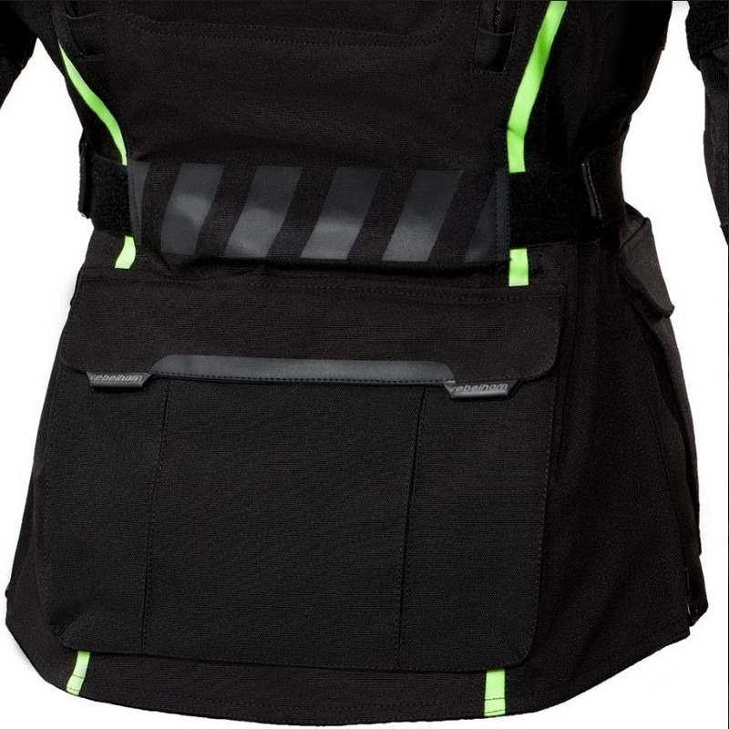 Dámská moto bunda Rebelhorn Hiker II černo-fluo žlutá výprodej