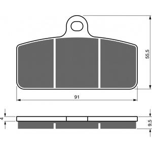 Brzdové destičky GOLDFREN 406 S33 STREET FRONT