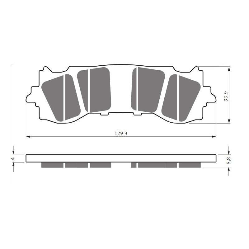 Brzdové destičky GOLDFREN S33 STREET FRONT