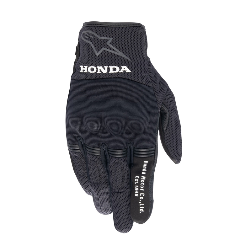 Rukavice na motorku Alpinestars Copper Honda kolekce 2024 černo-šedé