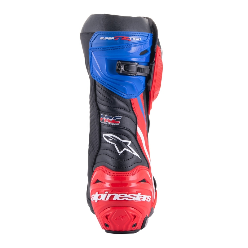 Boty na motorku Alpinestars Supertech R Honda černo-červeno fluo-modro-bílé