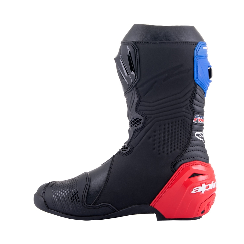 Boty na motorku Alpinestars Supertech R Honda černo-červeno fluo-modro-bílé