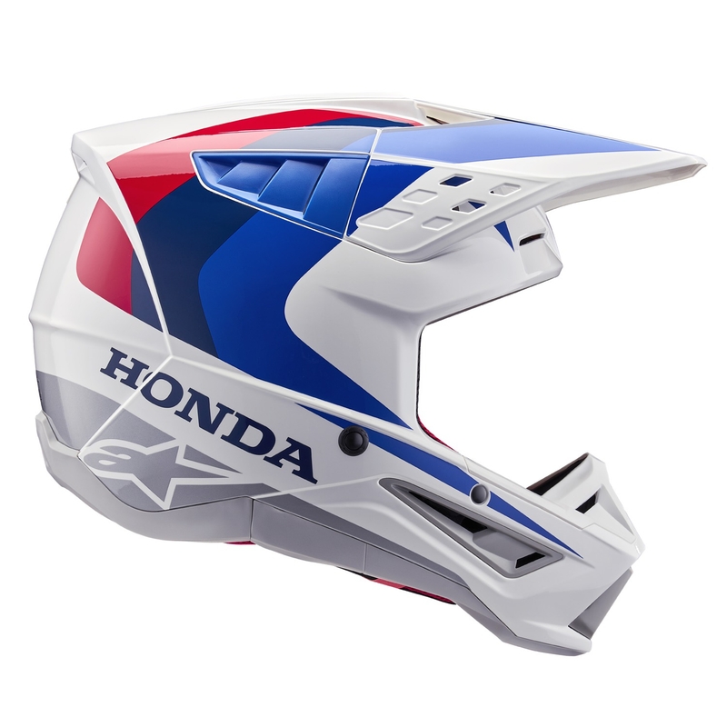 Motokrosová helma Alpinestars S-M5 Honda kolekce bílo-modro-červená