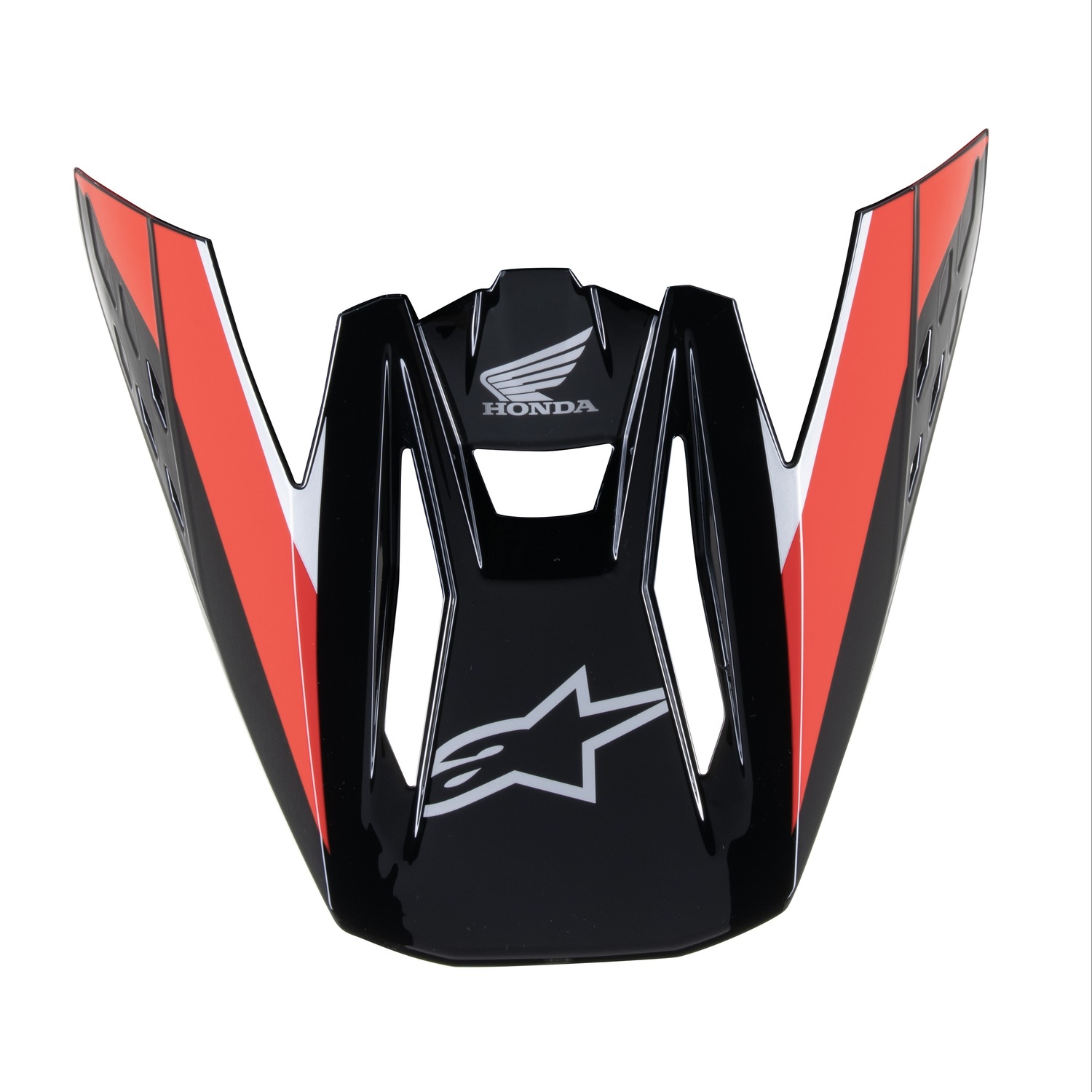 Kšilt pro helmy Alpinestars S-M5 Honda kolekce 2024 černo-červeno-šedý