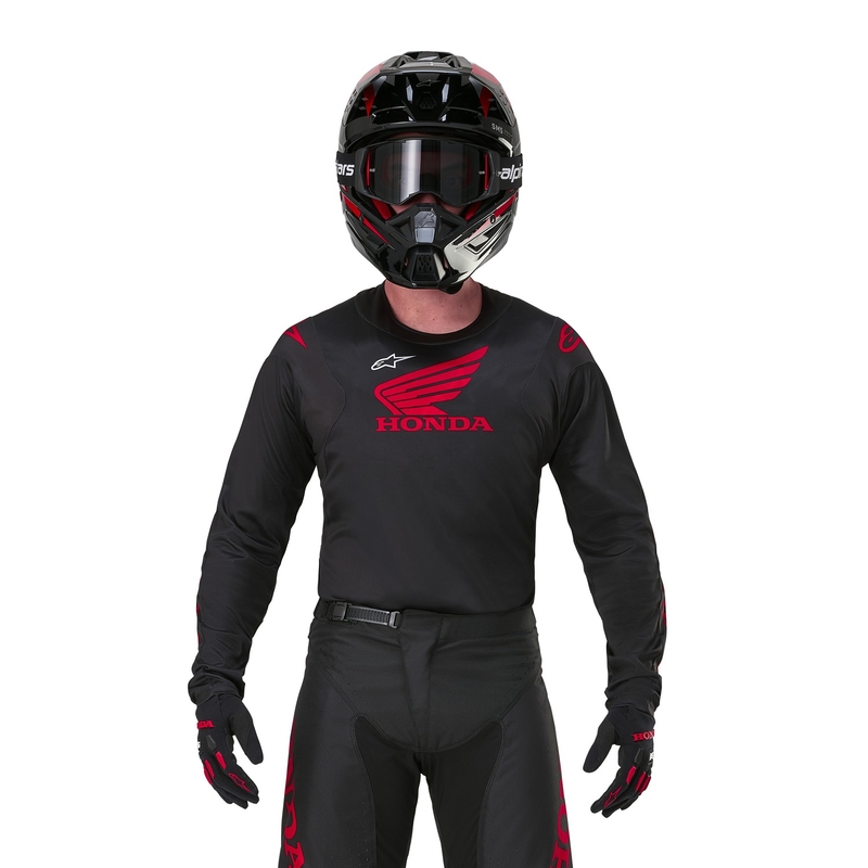 Motokrosový dres Alpinestars Racer Iconic Honda kolekce černo-červený