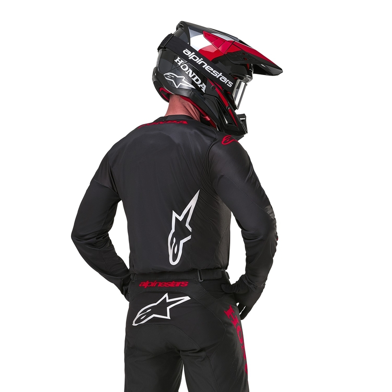 Motokrosový dres Alpinestars Racer Iconic Honda kolekce černo-červený