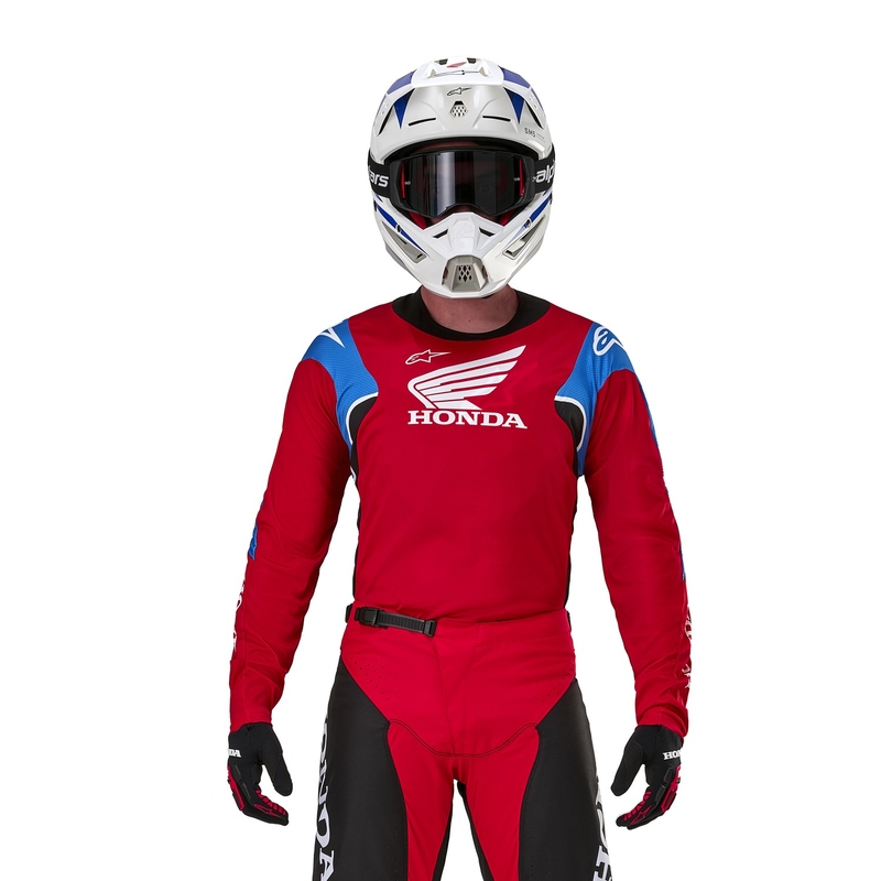 Motokrosový dres Alpinestars Racer Iconic Honda kolekce červeno-černo-modro-bílý