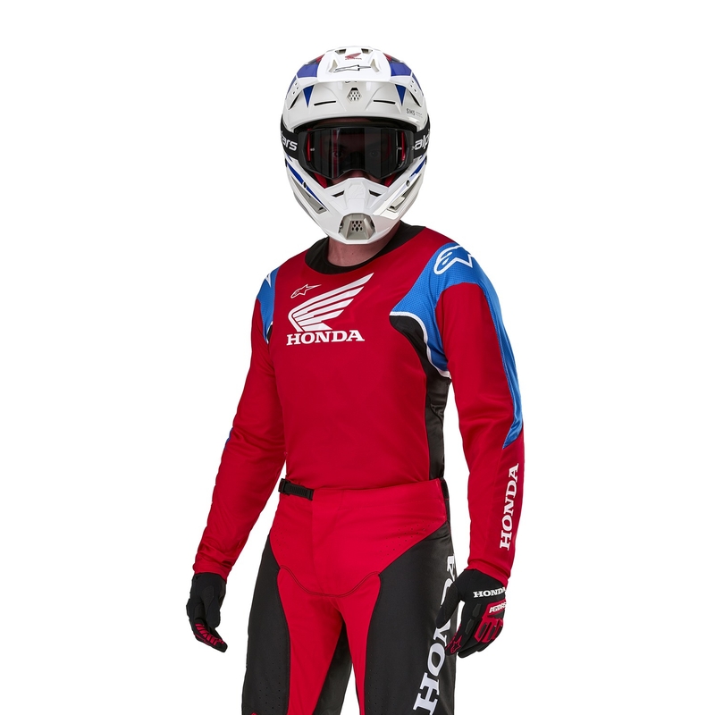 Motokrosový dres Alpinestars Racer Iconic Honda kolekce červeno-černo-modro-bílý