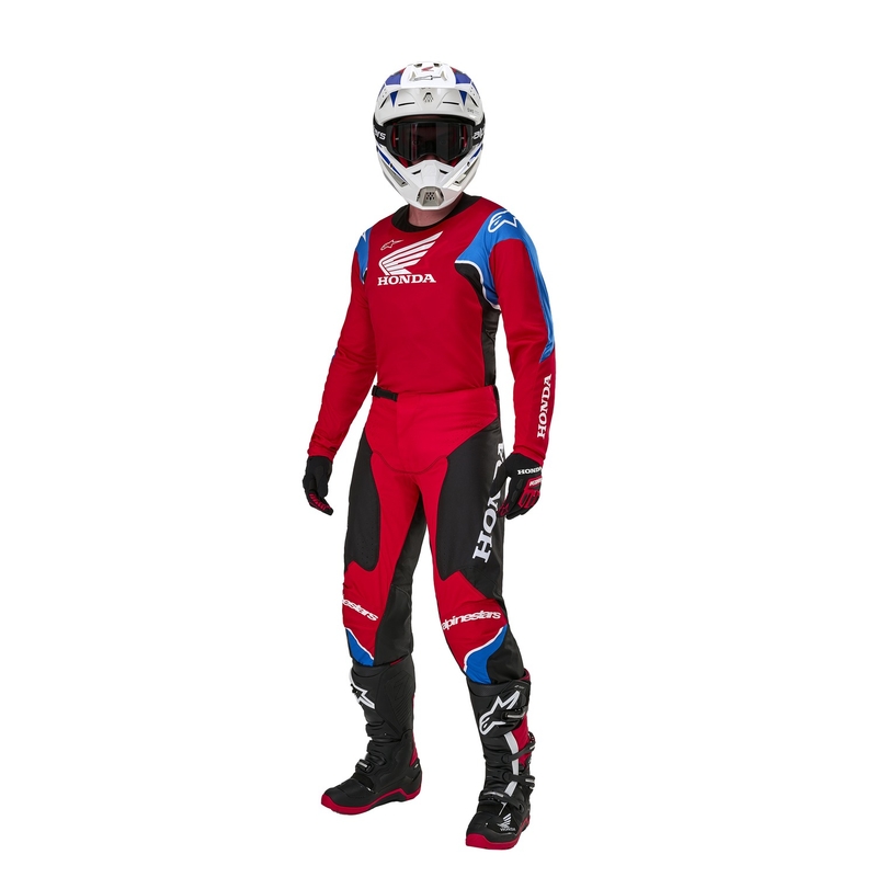 Motokrosový dres Alpinestars Racer Iconic Honda kolekce červeno-černo-modro-bílý
