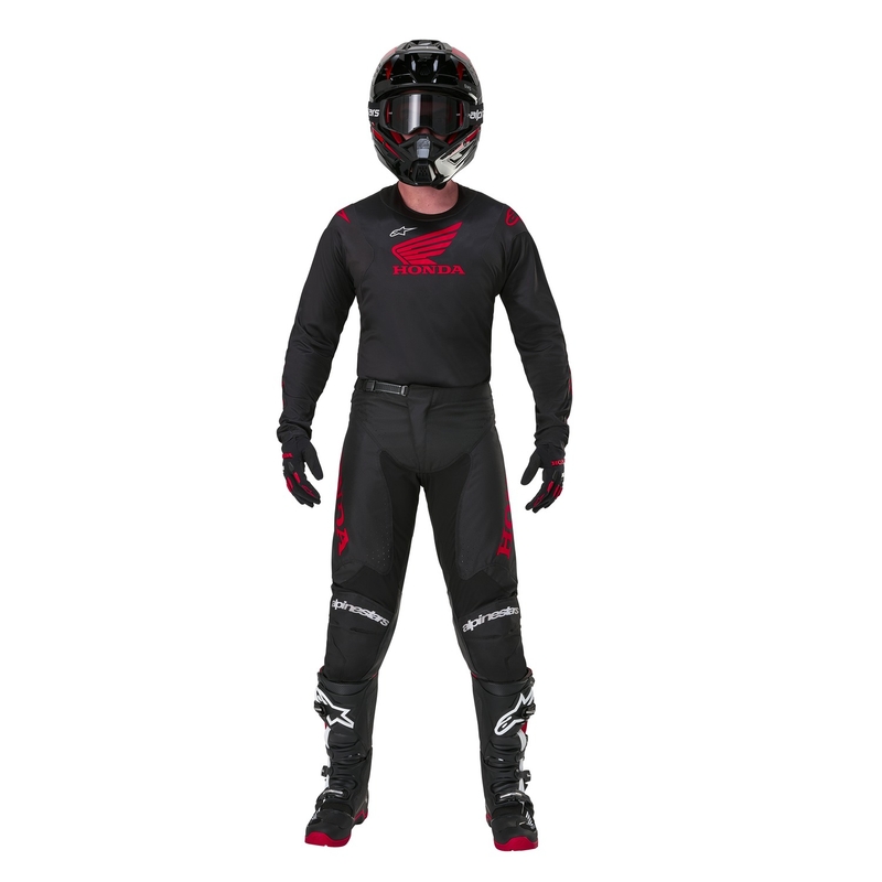 Motokrosové kalhoty Alpinestars Racer Iconic Honda kolekce černo-červené