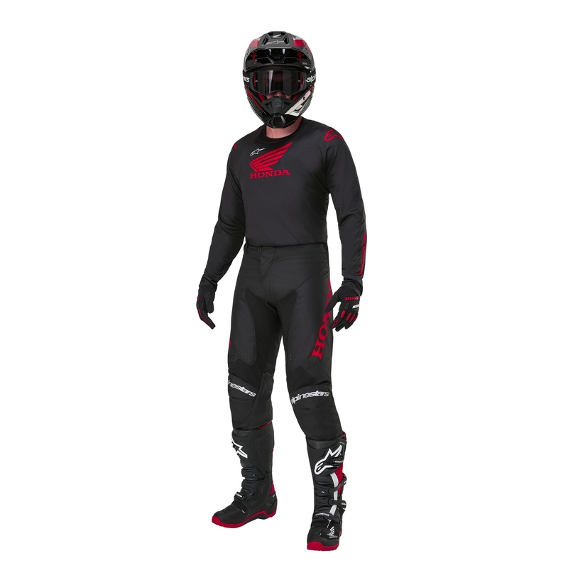 Motokrosové kalhoty Alpinestars Racer Iconic Honda kolekce černo-červené