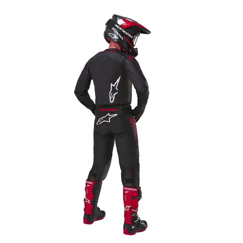 Motokrosové kalhoty Alpinestars Racer Iconic Honda kolekce černo-červené